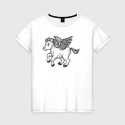 Пегасик – Женская футболка хлопок с принтом купить со скидкой в -20%