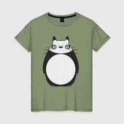 Тоторо панда – Женская футболка хлопок с принтом купить со скидкой в -20%