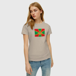 Женская футболка хлопок Флаг пограничника - фото 2