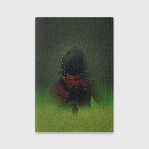Обложка для паспорта матовая кожа с принтом Lethal company green fog, вид спереди №1