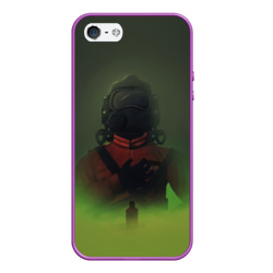 Чехол для iPhone 5/5S матовый Lethal company green fog