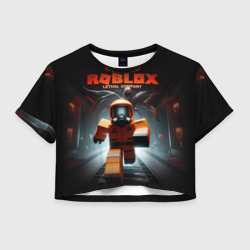 Женская футболка Crop-top 3D Lethal company Roblox