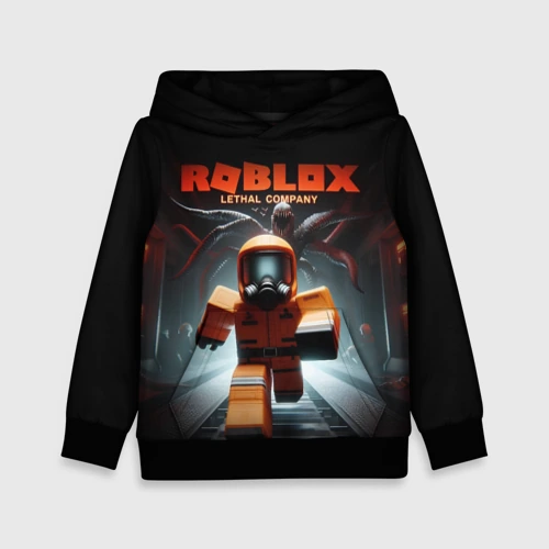 Детская толстовка 3D с принтом Lethal company Roblox, вид спереди #2