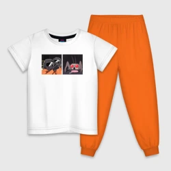 Детская пижама с белой футболкой Meme - Lethal company