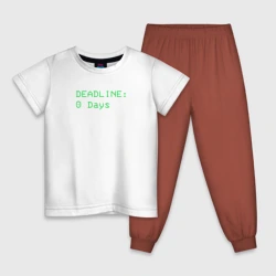 Детская пижама с белой футболкой Deadline Lethal company