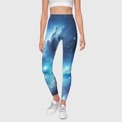 Леггинсы 3D Космический голубой пейзаж - фото 2