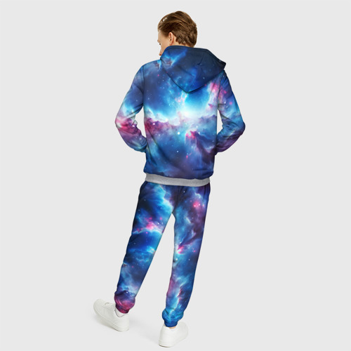 Мужской 3D костюм с принтом Fascinating cosmic expanses, вид сзади #2