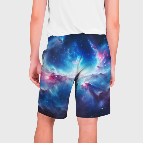 Мужские шорты 3D с принтом Fascinating cosmic expanses, вид сзади #1