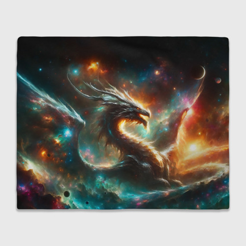 Плед с принтом The incredible space dragon, вид спереди №1
