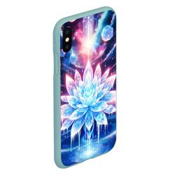 Чехол для iPhone XS Max матовый Космический цветок из льда - эзотерический лотос - фото 2