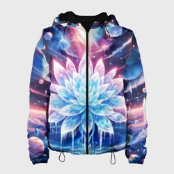 Женская куртка 3D Космический цветок из льда - эзотерический лотос