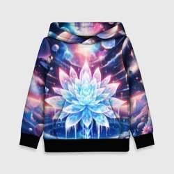 Детская толстовка 3D Космический цветок из льда - эзотерический лотос