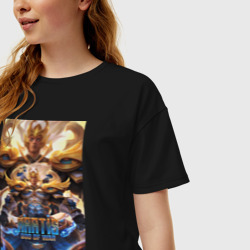 Женская футболка хлопок Oversize Мартис - фото 2