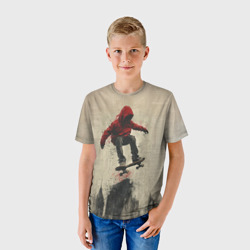 Детская футболка 3D Летящий скейтер  - фото 2
