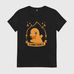 Женская футболка хлопок Огонь Чармандера