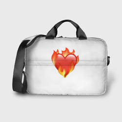 Сумка для ноутбука 3D Сердце в огне эмодзи 