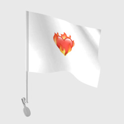 Флаг для автомобиля Сердце в огне эмодзи 