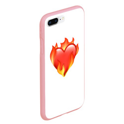 Чехол для iPhone 7Plus/8 Plus матовый Сердце в огне эмодзи  - фото 2