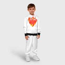 Детский костюм с толстовкой 3D Сердце в огне эмодзи  - фото 2