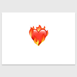 Поздравительная открытка Сердце в огне эмодзи 