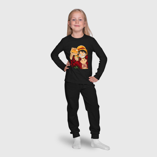 Детская пижама с лонгсливом хлопок с принтом One piece x fight club, фото #4