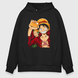 Мужское худи Oversize хлопок One piece x fight club