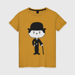 Мистер Чаплин – Женская футболка хлопок с принтом купить со скидкой в -20%