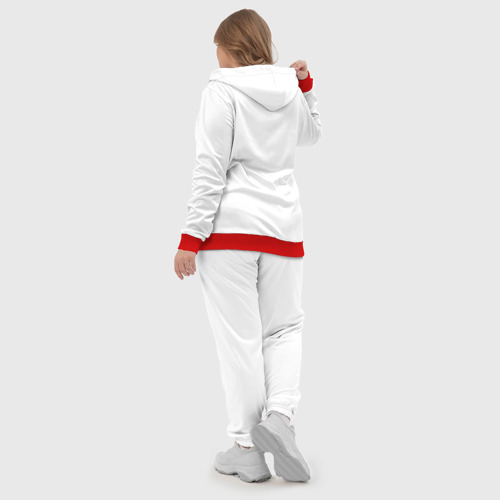 Женский костюм 3D с принтом Ювентус лого паттерн спорт, вид сзади #2
