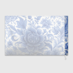 Флаг 3D Синие цветы гжель - фото 2