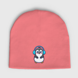 Мужская шапка демисезонная Милый пингвинчик