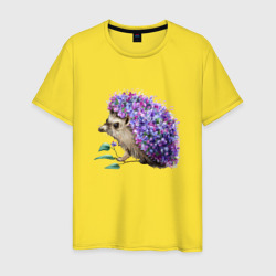 Сиреневый ежик – Мужская футболка хлопок с принтом купить со скидкой в -20%