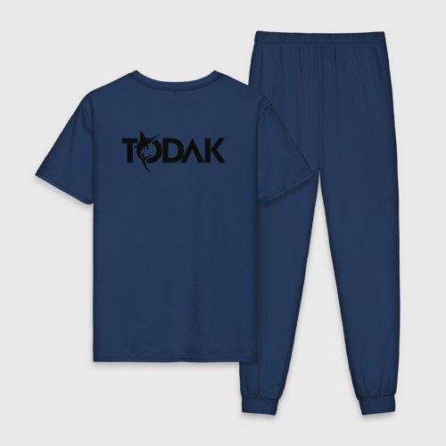 Мужская пижама хлопок Todak, цвет темно-синий - фото 2