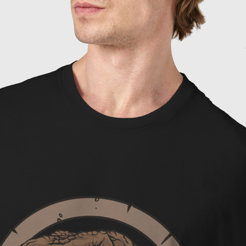 Мужская футболка хлопок с принтом Тираннозавр rex, фото #4
