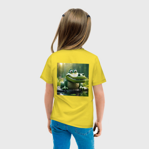 Детская футболка хлопок Крокодил души моей А.П. Чехов, цвет желтый - фото 6