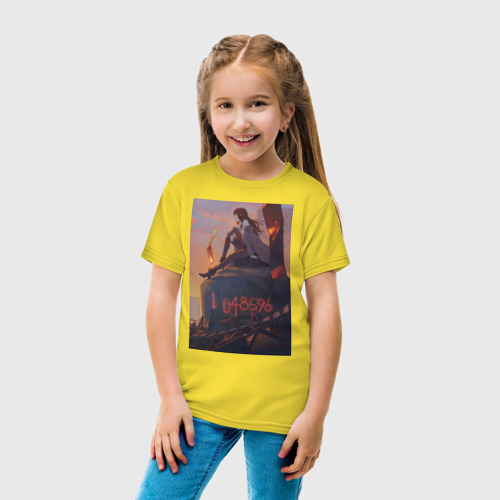 Детская футболка хлопок Врата Штейна Курису Макисэ на машине времени, цвет желтый - фото 5