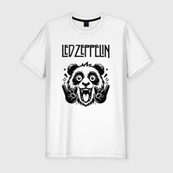 Мужская футболка хлопок Slim Led Zeppelin - rock panda