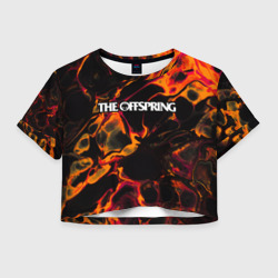 Женская футболка Crop-top 3D The Offspring red lava