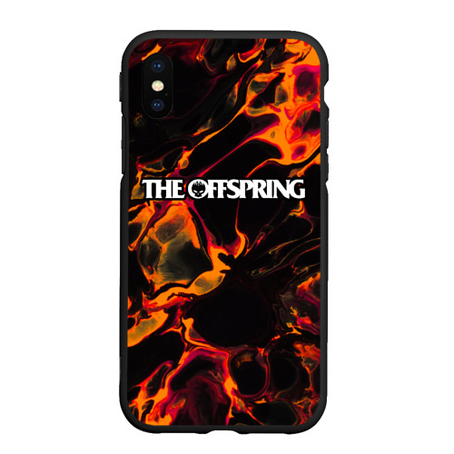 Чехол для iPhone XS Max матовый The Offspring red lava