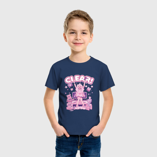 Детская футболка хлопок с принтом Чистая победа, фото на моделе #1