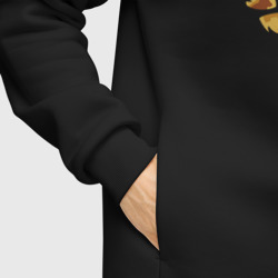 Худи с принтом Леопард в камуфляже с логотипом для мужчины, вид на модели спереди №6. Цвет основы: черный