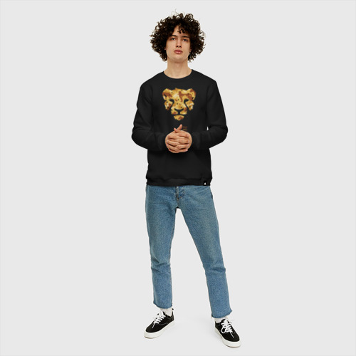 Мужской свитшот хлопок Леопард в камуфляже с логотипом , цвет черный - фото 5
