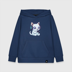 Детская толстовка хлопок Милый кот геймер