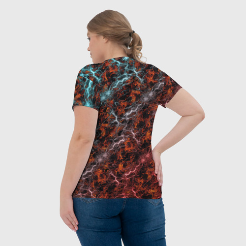 Женская футболка 3D с принтом Стальной алхимик: Эдвард Элрик, вид сзади #2