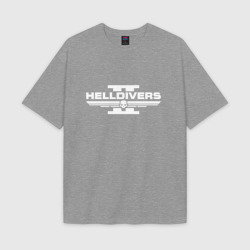 Женская футболка Oversize хлопок texturе Helldivers 2