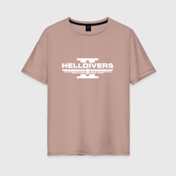 Женская футболка хлопок Oversize Helldivers 2