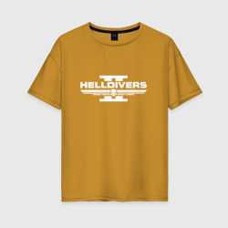 Женская футболка хлопок Oversize Helldivers 2