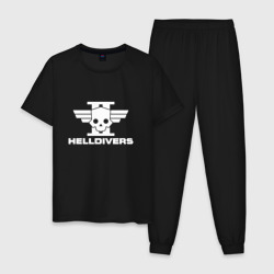 Мужская пижама хлопок Helldivers 2 лого