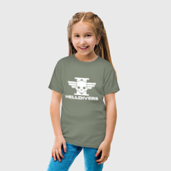 Детская футболка хлопок Helldivers 2 лого - фото 2
