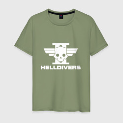 Мужская футболка хлопок Helldivers 2 лого