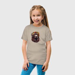 Детская футболка хлопок Ньюфаундленд осенний арт - фото 2
